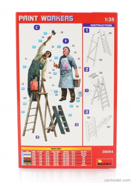 Miniart Figures Paint Workers 1:35 /