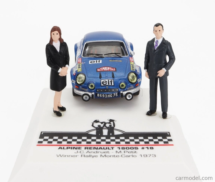 Ixo-models Renault Alpine A110 1800s N 18 Winner Rally Montecarlo 1973 1:43, modrá