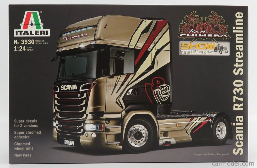 Italeri Scania R730 ťahač Streamline Team Chimera 2-assi 2011 1:24 /
