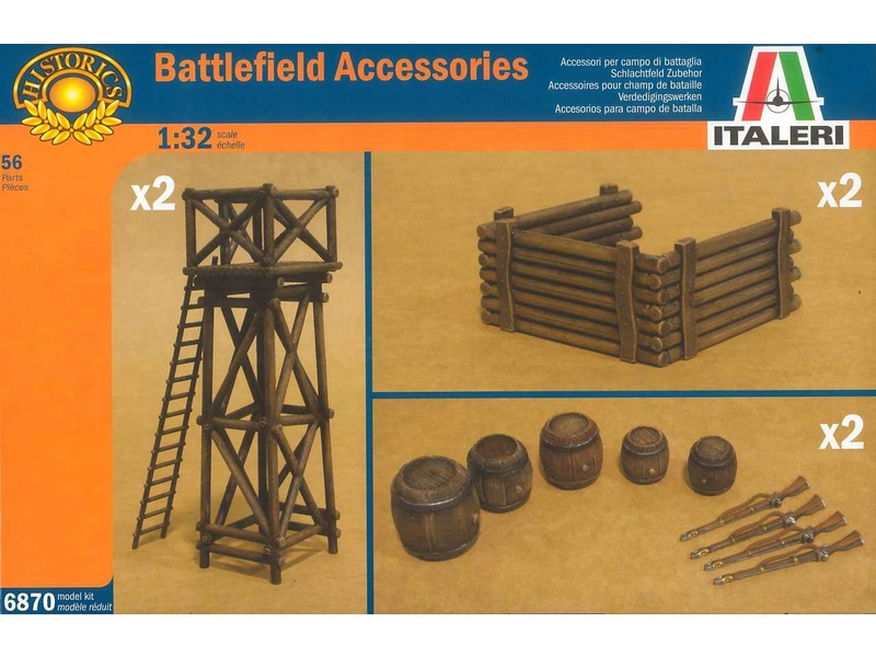 Italeri dioráma - PRÍSLUŠENSTVO K POSTAVENIU VOJSKY (1:32)