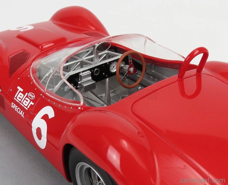 Tecnomodel Maserati Tipo 61 Birdcage N 6 Winner Meadowdale Race 1961 Roger Penske 1:18 Red