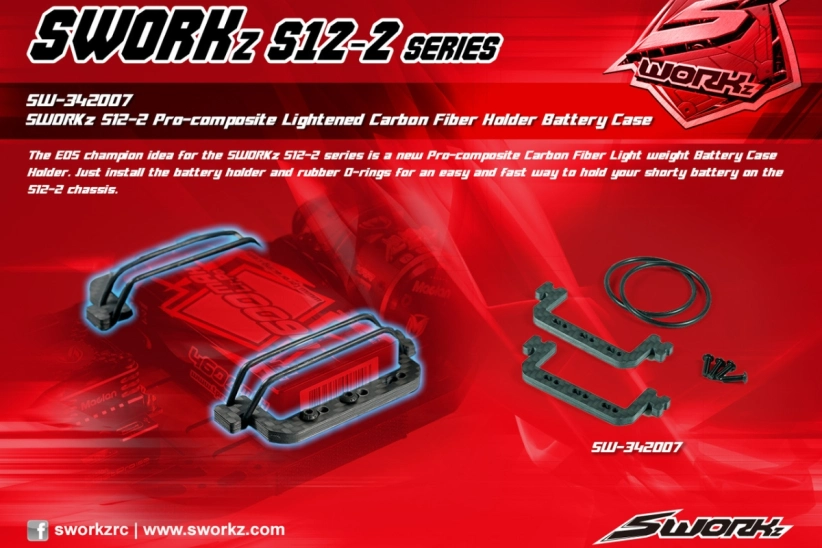 SWORKz uhlíkový držák baterie, 1 ks.