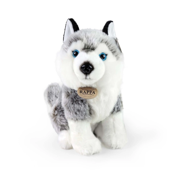 Rappa Plyšový pes husky sedící 30 cm ECO-FRIENDLY
