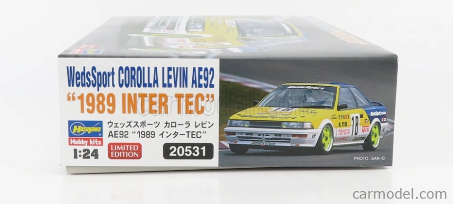 Hasegawa Toyota Corolla Levin Ae92 N 18 Inter Tec 1989 T.asano - M.hagiwara 1:24 /