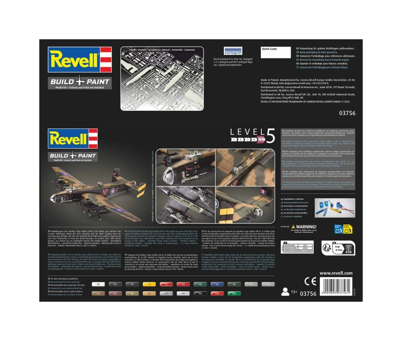 Plastic ModelKit lietadlo 03756 - Handley Page Halifax B Mk.III (1:72)