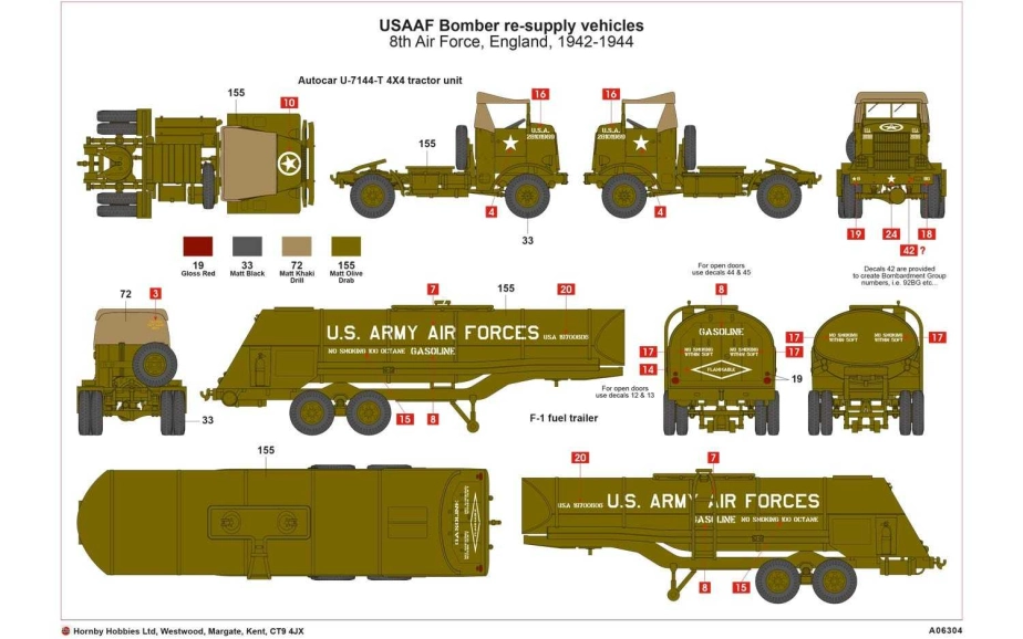 Airfix dioráma USAAF 8th Airforce Bomber Resupply súprava (1 : 72)