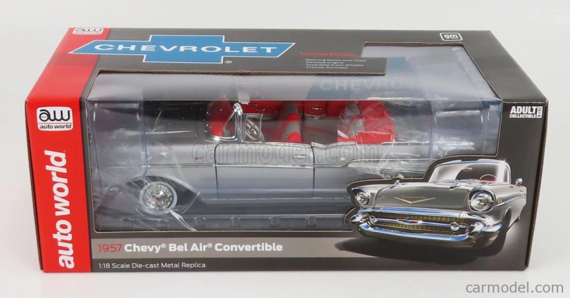 Autoworld Chevrolet Bel Air Cabriolet Open 1957 1:18 Silver