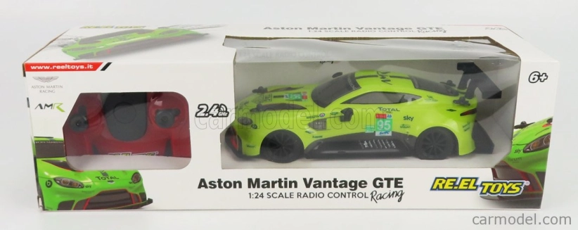 Re-el toys Aston martin Vantage Gte 4.0l Turbo V8 Team Aston Martin Racing N 95 24h Le Mans 2019 N.thiim - M.sorensen - D.turner 1:24 Světle Zelená