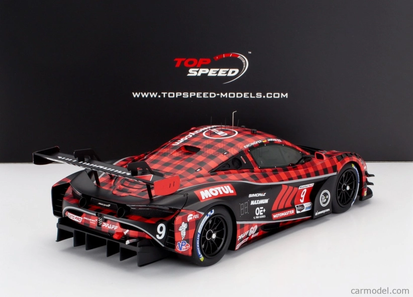 Truescale Mclaren 720s Gt3 Evo 4.0l Turbo V8 Team Pfaff Motorsport N 9 Imsa Chevrolet Grand Prix 2024 Oliver Jarvis - Marvin Kirchhofer 1:18 červená čierna