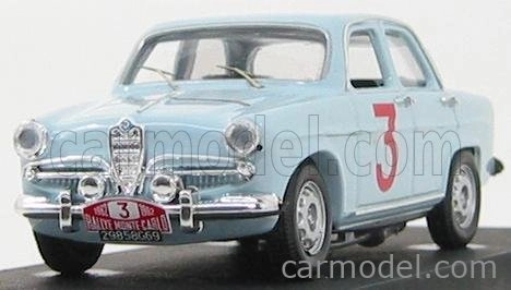 Rio-models Alfa romeo Giulietta Ti N 3 Rally Montecarlo 1960 E.carlsson 1:43 Light Blue