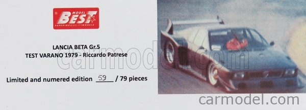 Best-model Lancia Beta Montecarlo Gr.5 Test Version Varano 1979 R.patrese 1:43 Black