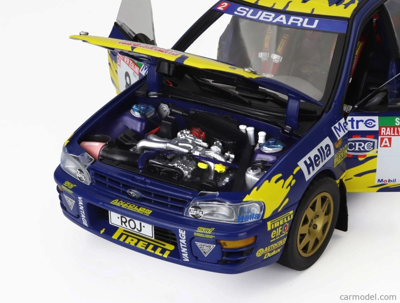 Sun-star Subaru Impreza 555 N 8 Rally Nový Zéland 1997 Peter Bourne - Craig Vincent 1:18 Modro-žltá