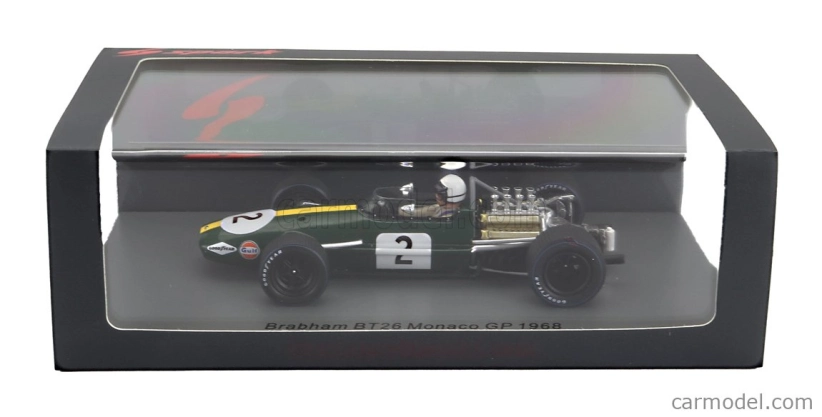 Spark-model Brabham F1 Bt26 N 2 Monaco Gp 1968 J.brabham 1:43 Zelená Žltá