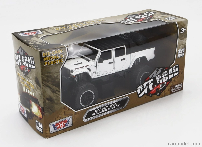 Motor-max Jeep Gladiator Pick-up Rubicon 2021 1:27 Bílá