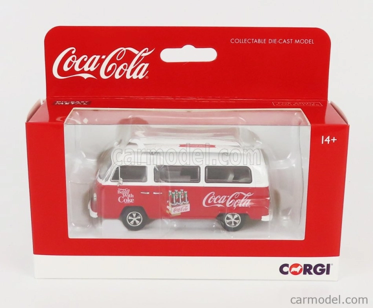 Corgi Volkswagen T1 Minibus Coca-cola With Surfboard 1961 1:43 Bílá Červená