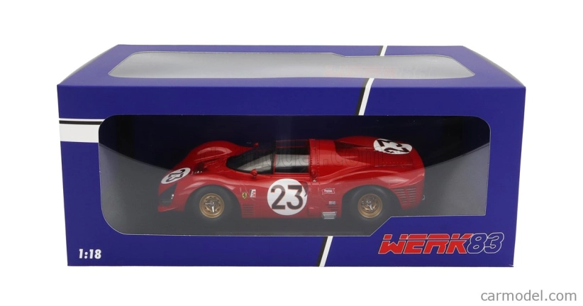 Werk83 Ferrari 330 P3 4.0l V12 Spider Team Ferrari Spa Sefac N 23 Winner 24h Daytona 1967 Lorenzo Bandini - Chris Amon 1:18 Red