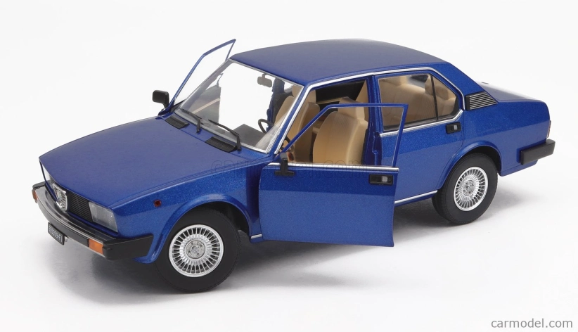 Mitica-diecast Alfa romeo Alfetta Berlina 2000l 1978 - Cerchi Millerighe Wheels 1:18 Blue Pervinca Met 349