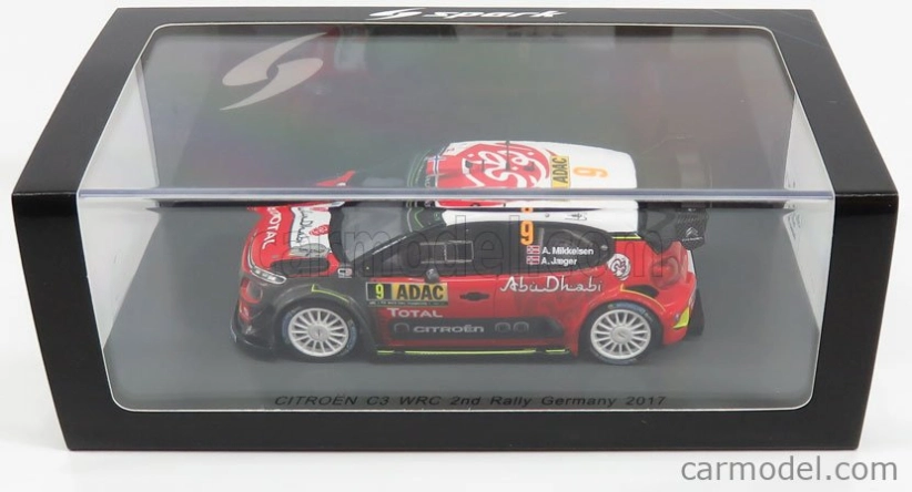 Spark-model Citroen C3 Wrc Team Citroen Total Abu Dhabi Wrt N 9 Rally Nemecko 2017 A.mikkelsen - A.jager 1:43 Červená čierna biela