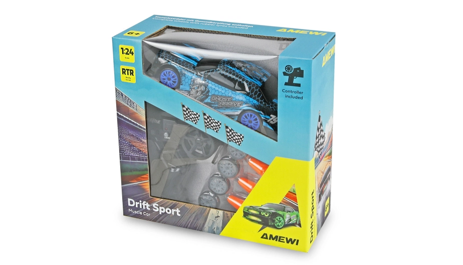 Drift Sport RC Muscle Car 4WD 1:24 RTR modré