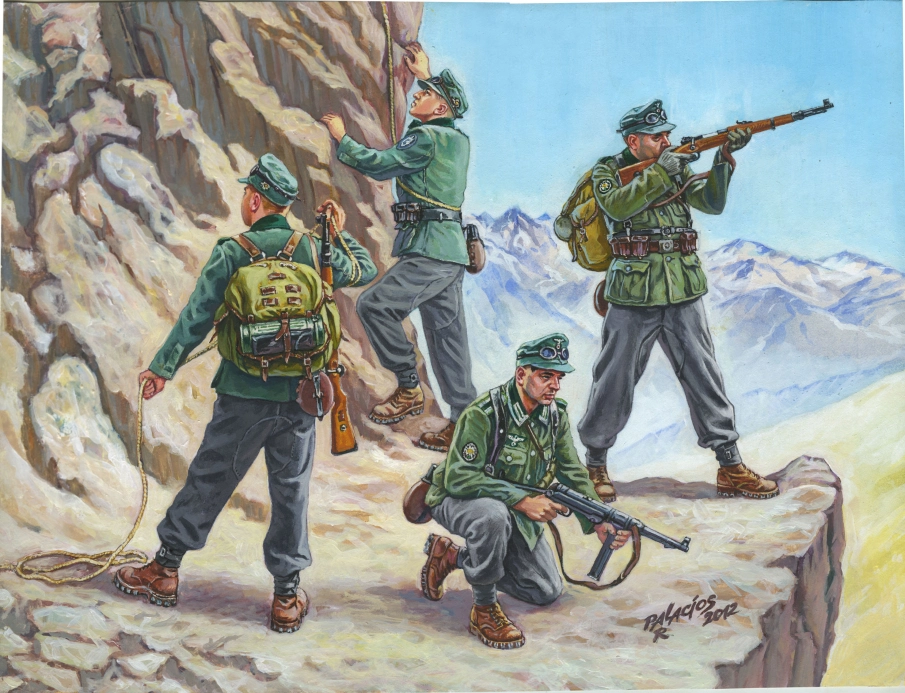 Zvezda figurky - němečtí Gebirgsjäger (1:72)