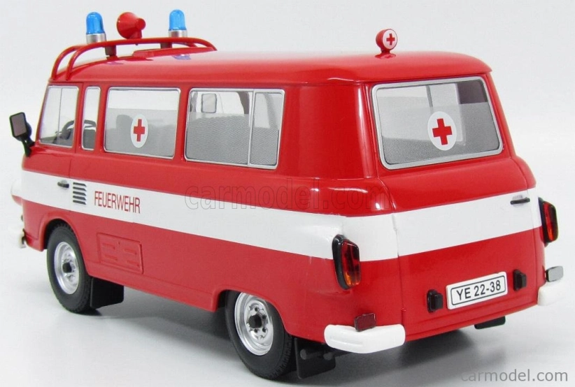 Mcg Barkas B1000 Ambulance Feuerwehr 1956 1:18 Červená Bílá