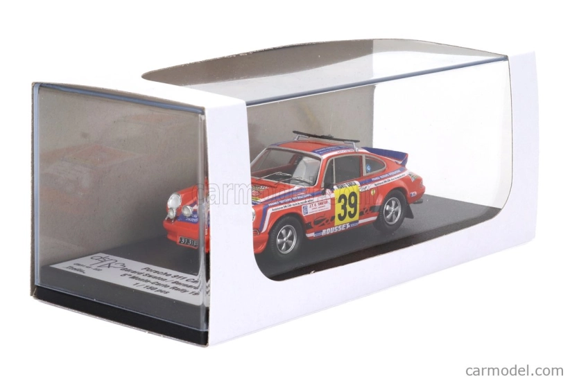 Trofeu Porsche 911 Carrera Rs (night Version) N 39 Rally Montecarlo 1977 Gerard Swaton - Bernard Cordesse 1:43 Orange