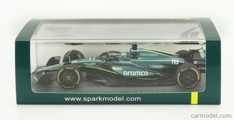 Spark-model Aston martin F1 Amr24 Team Aramco Cognizant N 18 Saudi Arabia Gp 2024 Lance Stroll 1:43 Green Black