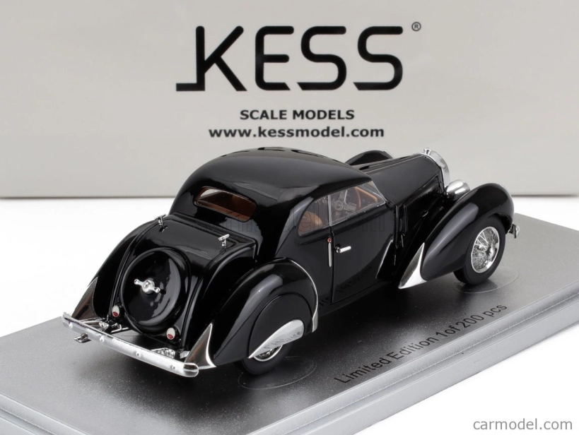 Kess-model Bugatti T57 Labourdette Vutotal Coupe 1936 1:43 Black