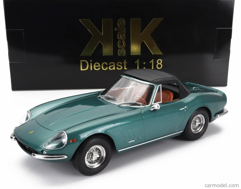 Kk-scale Ferrari 275 Gtb/4 Nart Spider 1967 1:18 Green Met