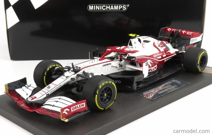 Minichamps Alfa romeo F1 C41 Team Orlen Racing N 99 Bahrain Gp 2021 Antonio Giovinazzi 1:18 Biela červená met.