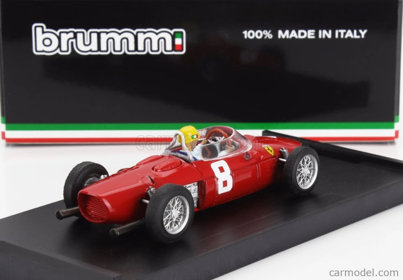 Brumm Ferrari F1 156 N 8 Italy Monza Gp 1961 Ricardo Rodriguez - With Driver Figure 1:43 Red