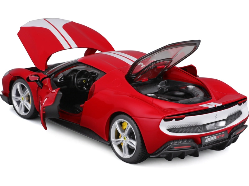 Bburago Ferrari 296 Gtb Assetto Fiorano 2022 1:18 Červená Bílá