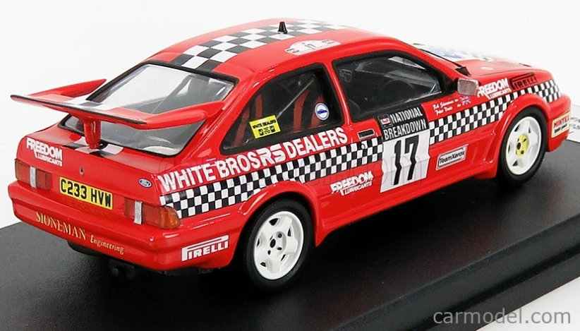 Trofeu Ford england Sierra Cosworth Rs N 17 Rally National Breakdown 1987 R.stoneman - P.davis 1:43 Red Black