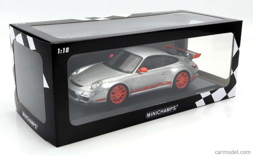 Minichamps Porsche 911 997 Gt3 Rs Coupe 2007 1:18 Strieborná červená