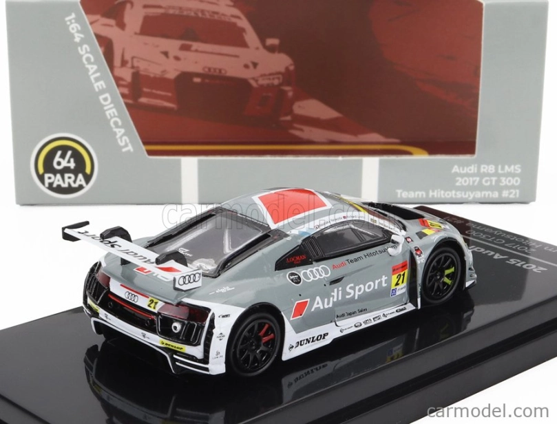 Paragon-models Audi R8 Lms Team Hitotsuyama N 21 Gt300 Class Super Gt 2017 Richard Lyons - Masataka Yanagida 1:64 Šedá Bílá