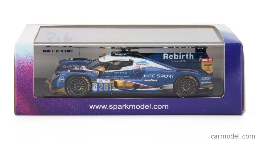 Spark-model Oreca 07 Gibson Gk428 4.2l V8 Team Idec Sport N 28 3. Lmp2 Trieda 24h Le Mans 2024 Paul Lafargue - Reshad De Gerus - Job Van Uitert 1:43 Modrá biela