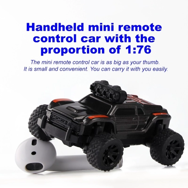 Turbo Racing 1/76 Off-Road RC Car RTR (šedá s oranžovým pruhem)