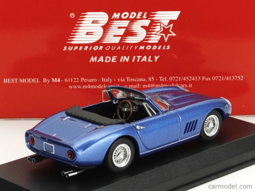 Best-model Ferrari 275 Gtb/4s S/n.10453 Nart Spider Open 1967 - Personal Car Steve Mcqueen 1:43 Blue Met