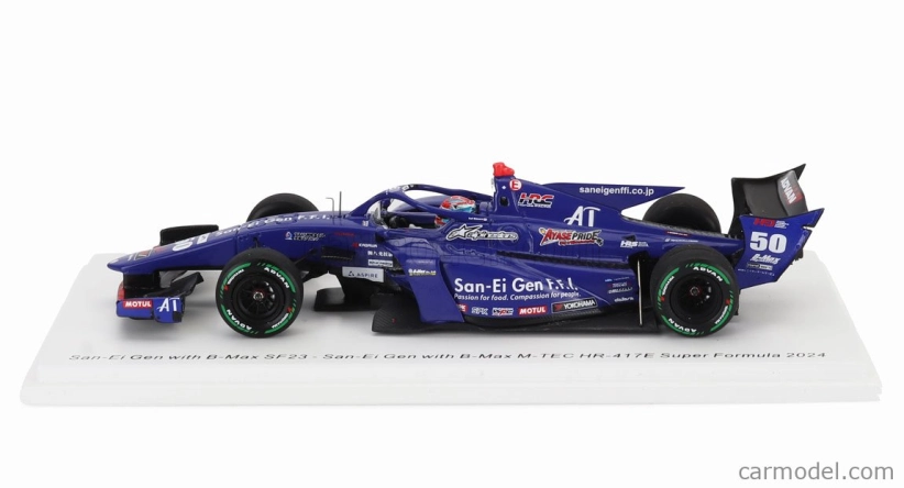 Spark-model Dallara Sf23 Hr-417-e M-tec Team B-max Racing N 50 Super Formula Season 2024 Iori Kumura 1:43 Blue Black