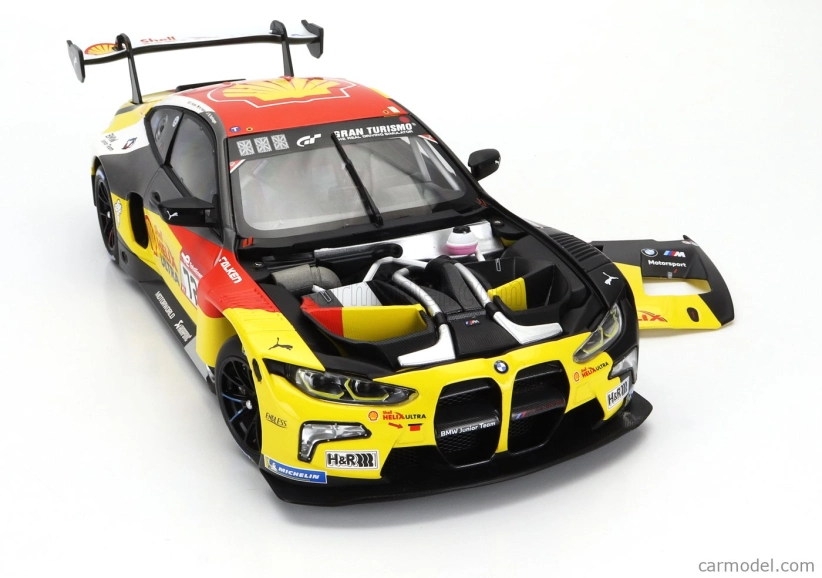 Minichamps BMW radu 4 M4 Gt3 Team Bmw Junior N 72 24h Nurburgring 2023 Dan Harper - Max Hesse - Neil Verhagen 1:18 čierna žltá červená
