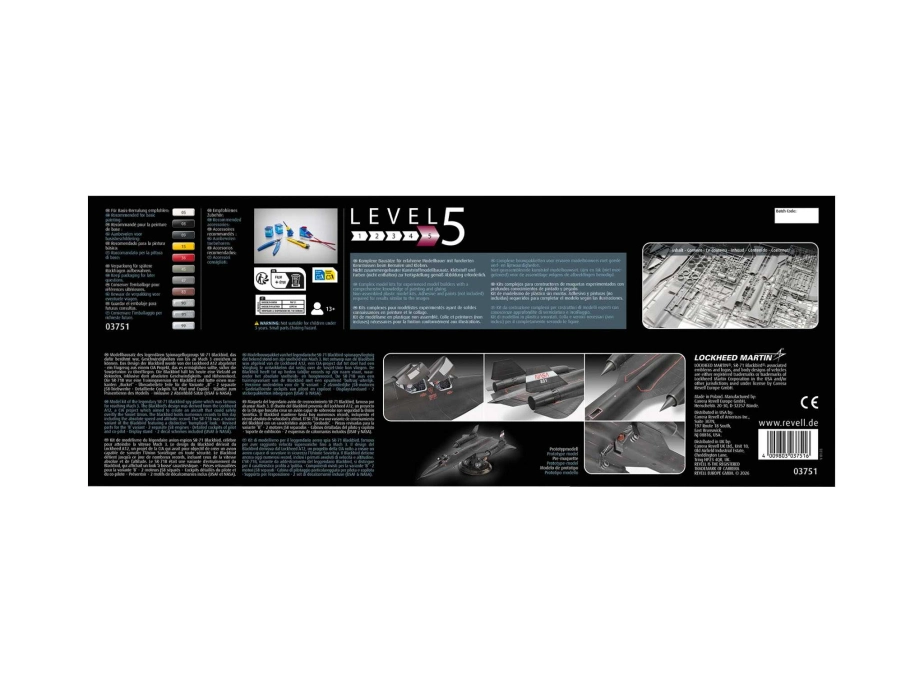Plastic ModelKit lietadlo 03751 - Lockheed SR-71B Blackbird (1:48)