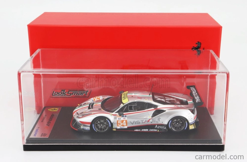 Looksmart Ferrari 488 Gte Evo 3.9l Turbo V8 Team Af Corse N 54 1:43, stříbrná