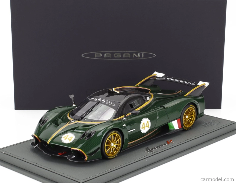 Bbr-models Pagani Huayra R N 44 Racing 2021 - Con Vetrina - With Showcase 1:18 Verde Smeraldo - Zelený Uhlík