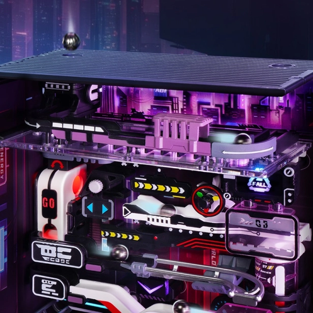 RoboTime 3D mechanická skládačka kuličkové dráhy Město budoucnosti