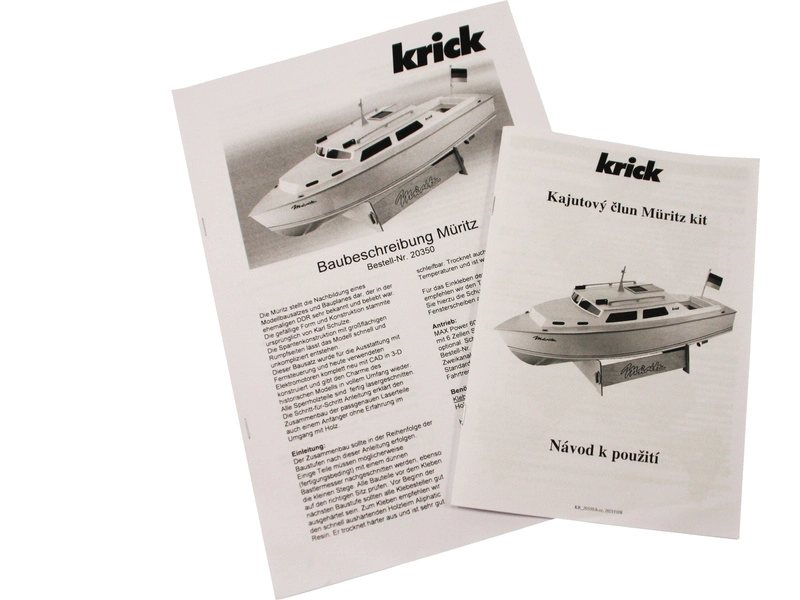 RC stavebnica Krick kajutový čln Müritz kit