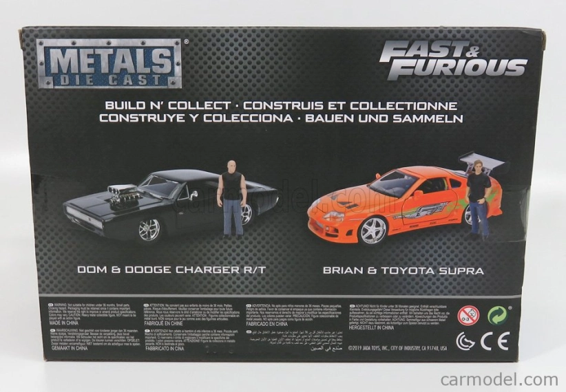 Jada Dodge Dom's Dodge Charger R/t 1970 - Rychle a zběsile 7 1:24, černá