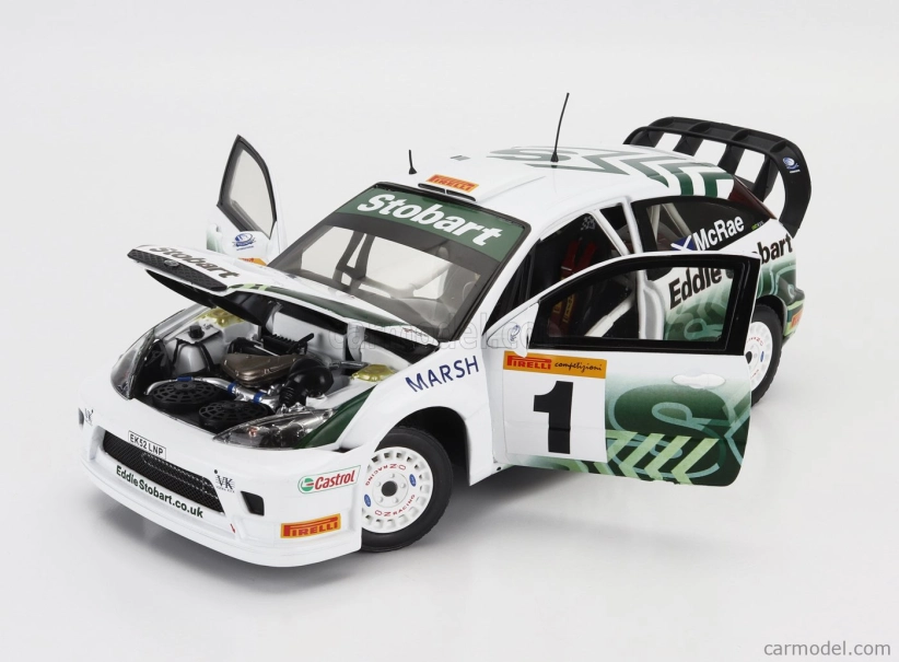 Sun-star Ford england Focus Rs Wrc 03 N 1 Rally Pirelli International 2005 Colin Mcrae 1:18 Bílá
