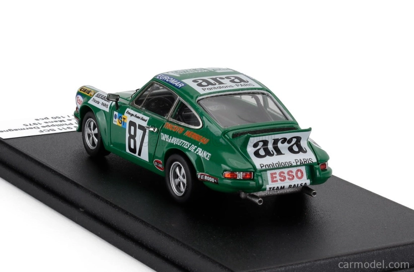 Trofeu Porsche 911 Scf Coupe N 87 24h Le Mans 1975 Rene Boubet - Philippe Dermagne 1:43 Zelená