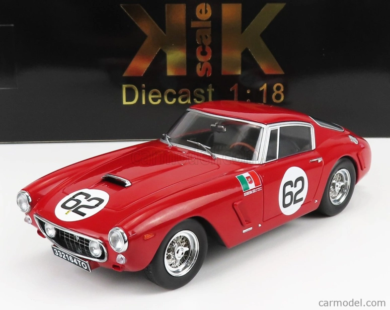 Kk-scale Ferrari 250gt Swb Coupe N 62 Winner Monza 1960 C.m.abate 1:18 Red