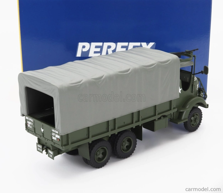 Perfex GMC 353 Afkwx Truck Bache Military Telonato 3-assi (the Red Bull) 1944 1:43 Vojenská Zelená